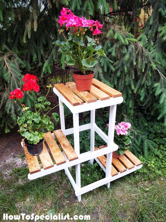 DIY Tiered Plant Stand. 