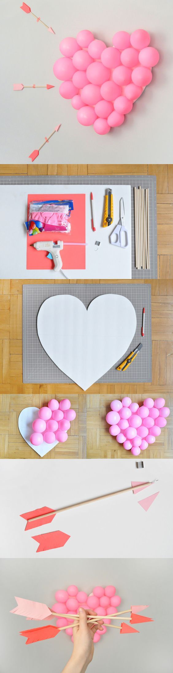 DIY Heart Shape Balloon Pop. 