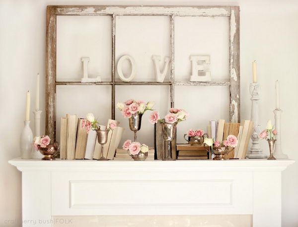 Repurpose Old Windows Into A Statement Piece Showing Your Love. 