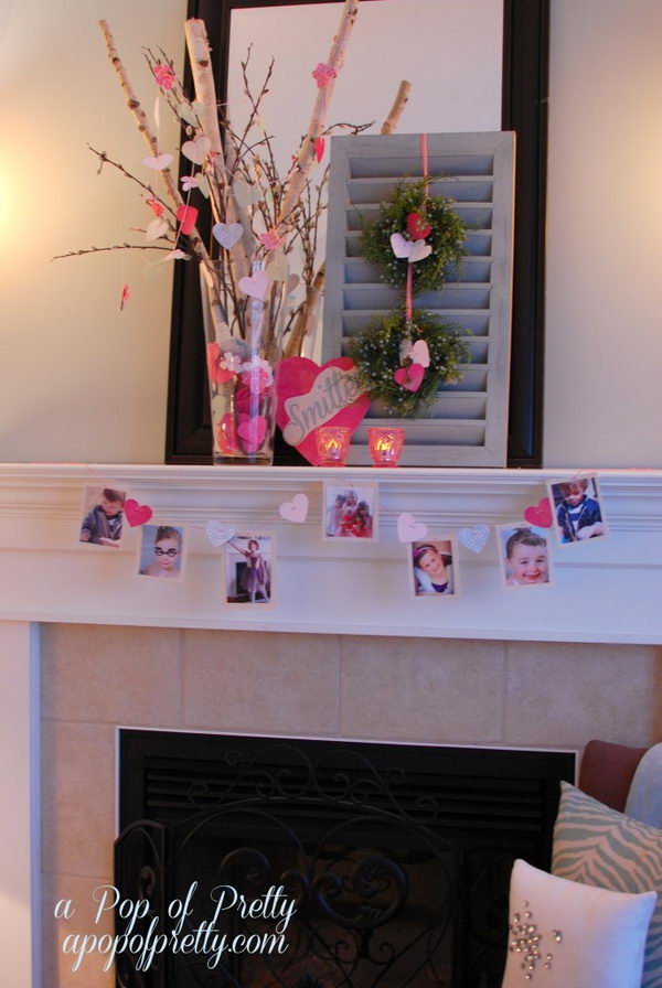 Twig and Smitten Photo Mantel. 