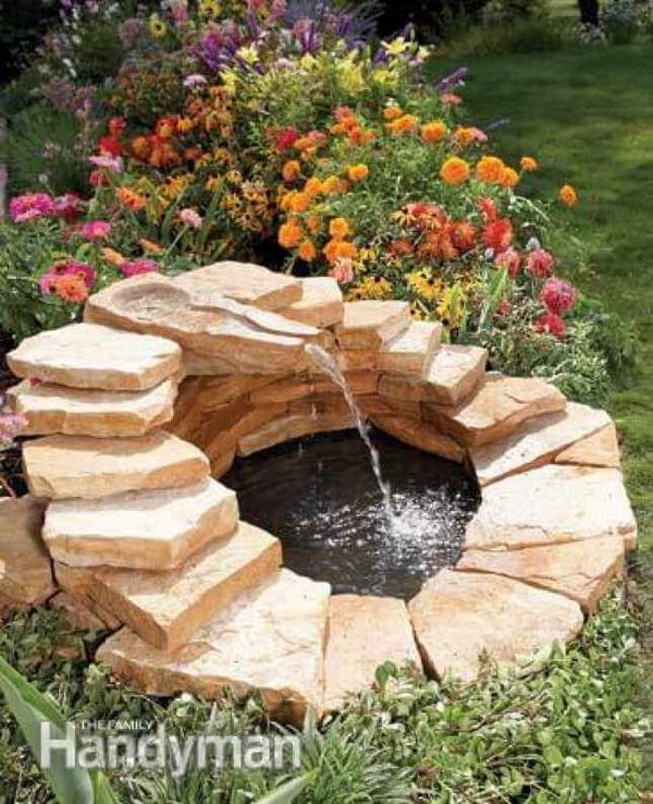 DIY Water Fountains With Small Pond. 
