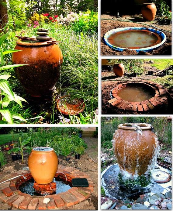 DIY Overflowing Pot Water Feature. 