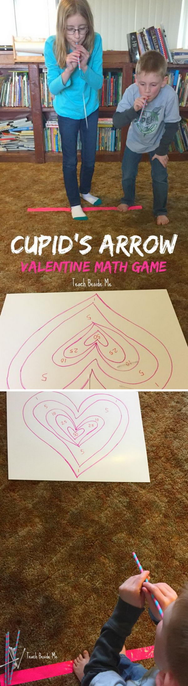 Cupid's Arrow Math Learning Game. 