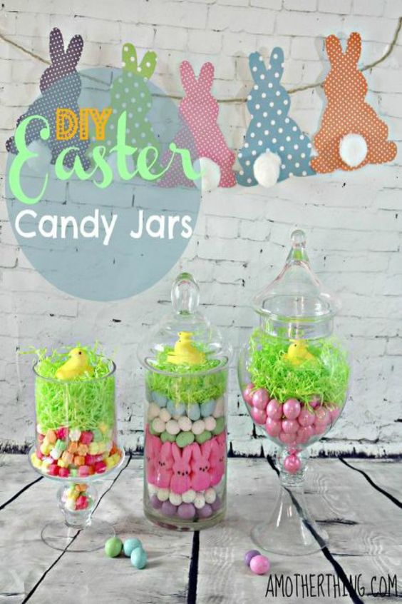 Easter Candy Jars. 