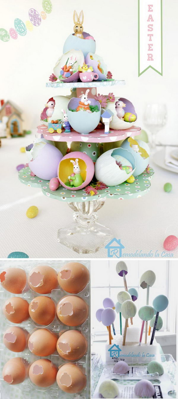 Easter Egg Tree Centerpiece. 