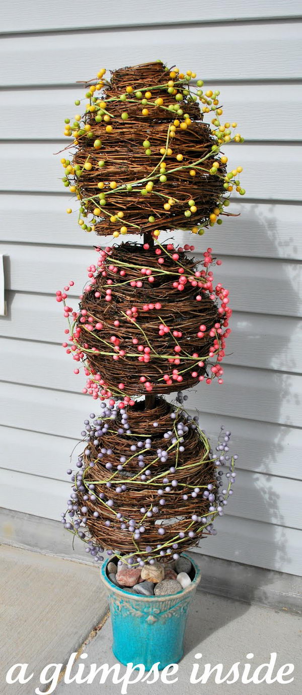 Grape Vine Egg Topiary. 