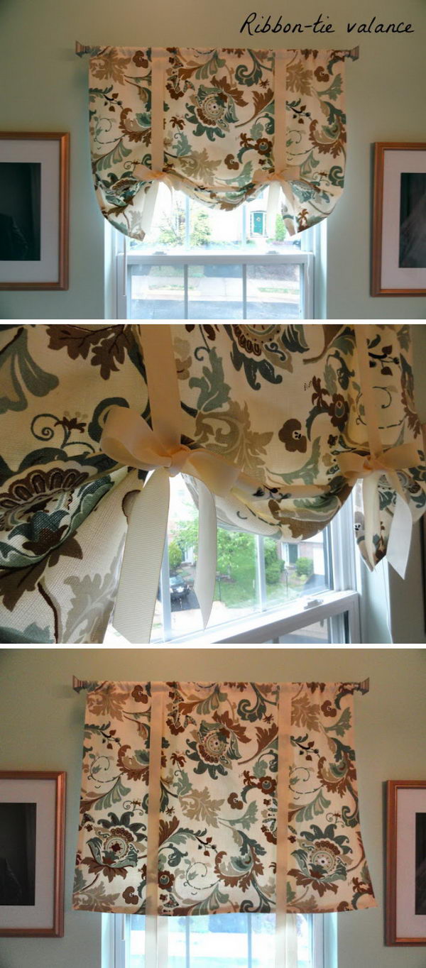 DIY Ribbon-Tie Valance. 