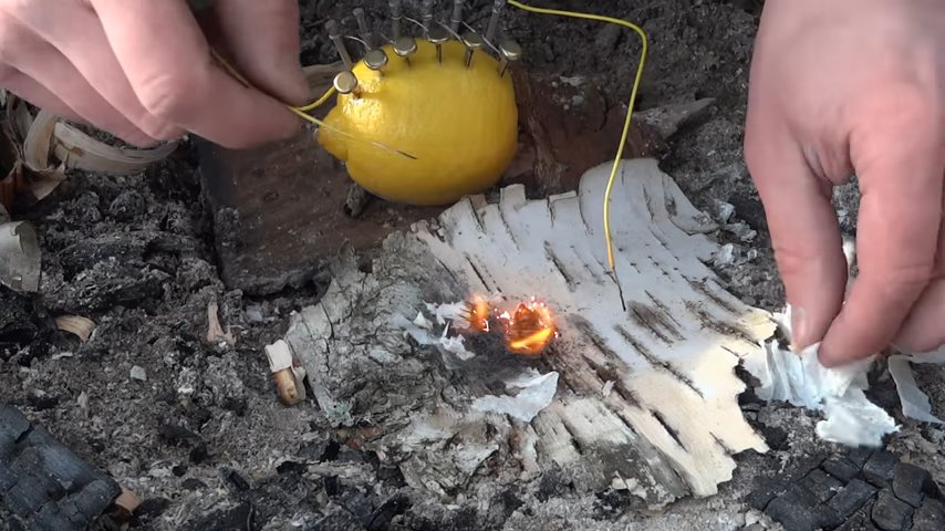 How To Make Fire With A Lemon. 